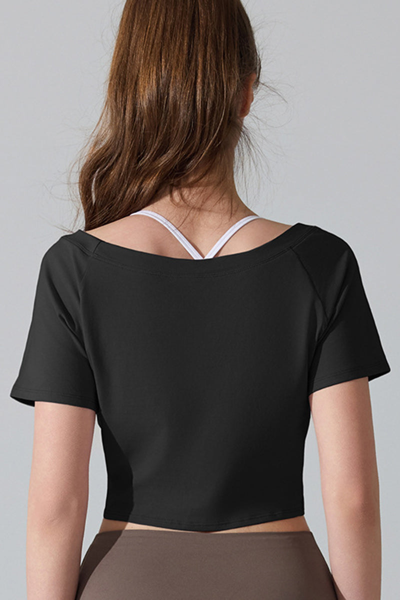 Twist Front Active Crop Top