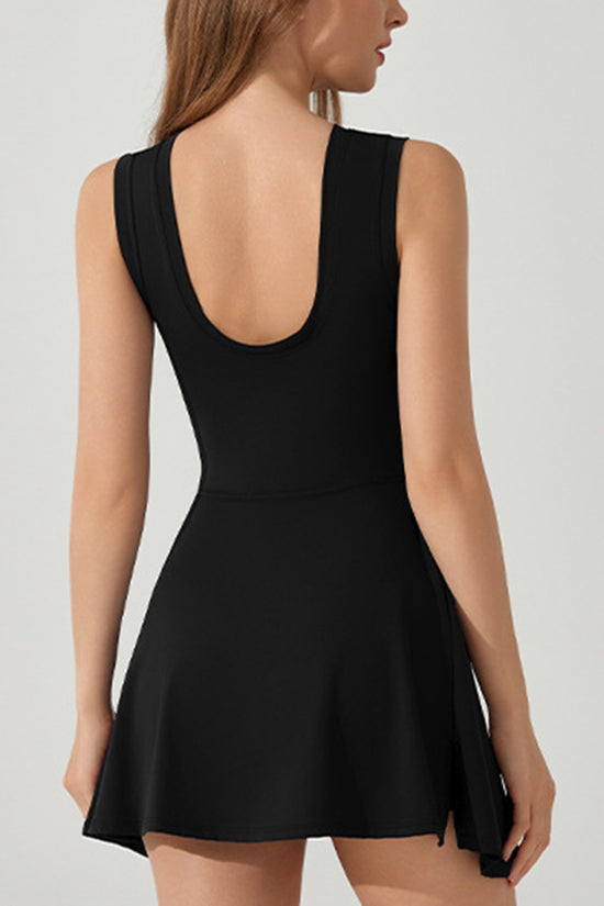 Sleeveless Tie-Waist Wrap Dress
