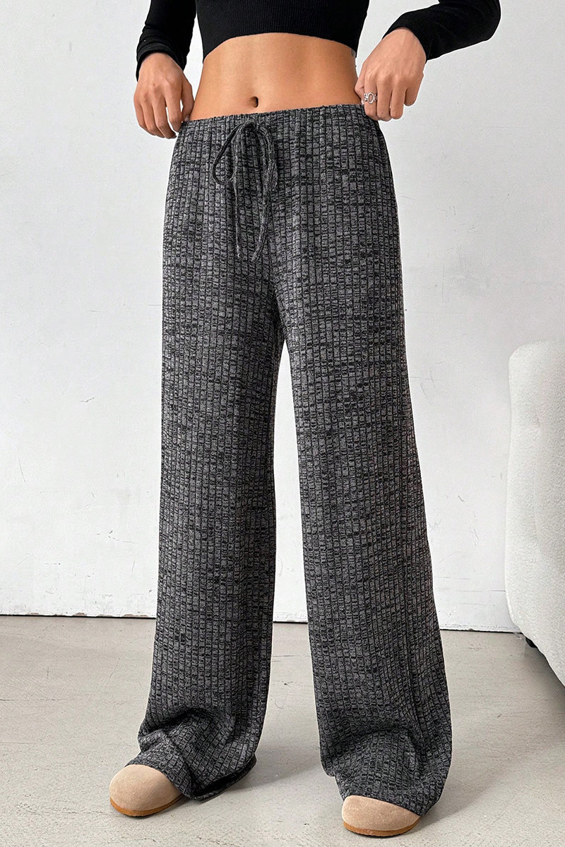 Checkered Drawstring Casual Pants