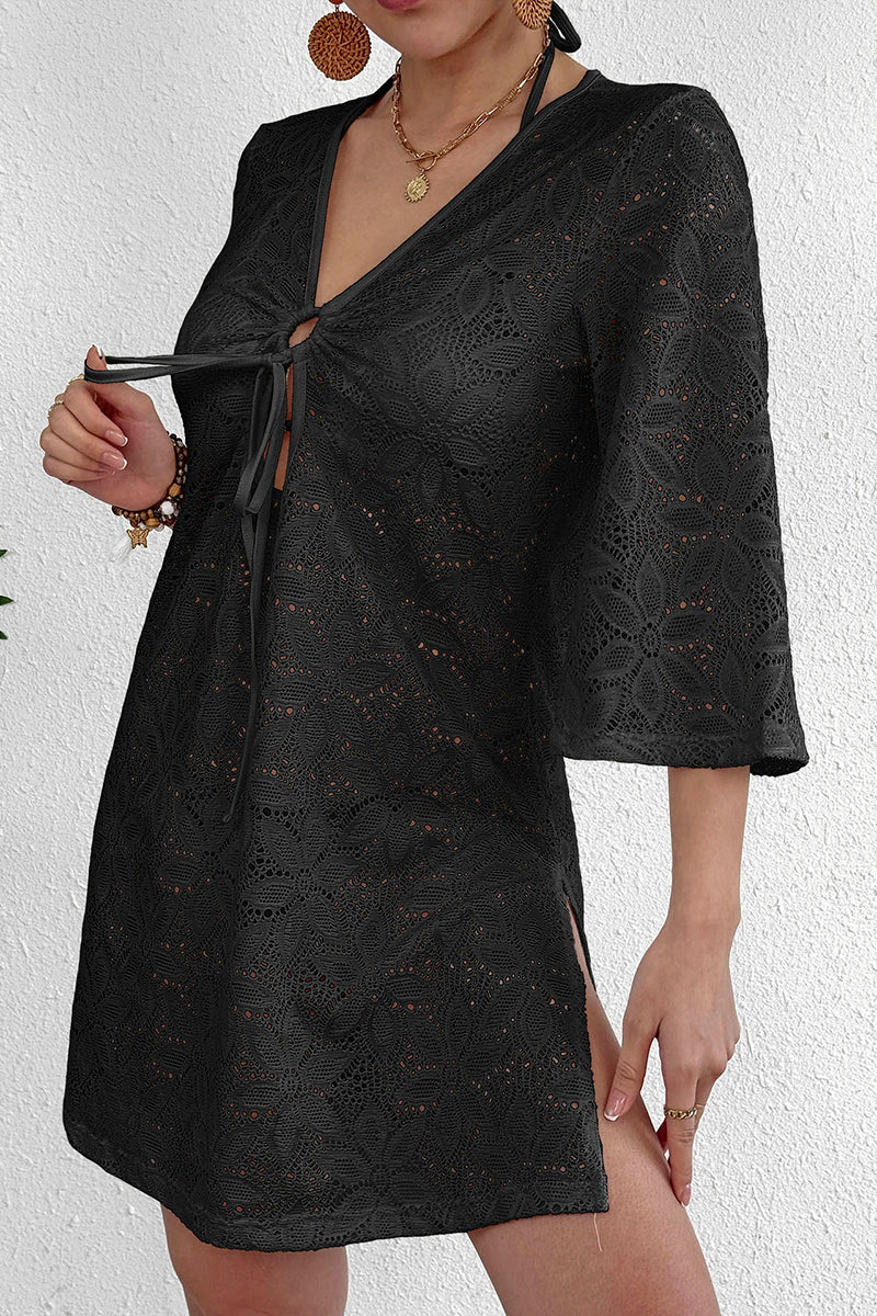 Tie-Front V-Neck Cover-Up