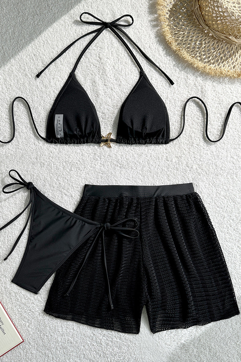 Starfish Bikini Set with Cover-Up Shorts