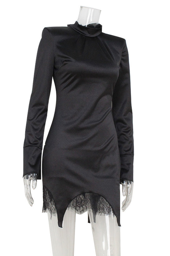 Elegant High Collar Bodycon Dress