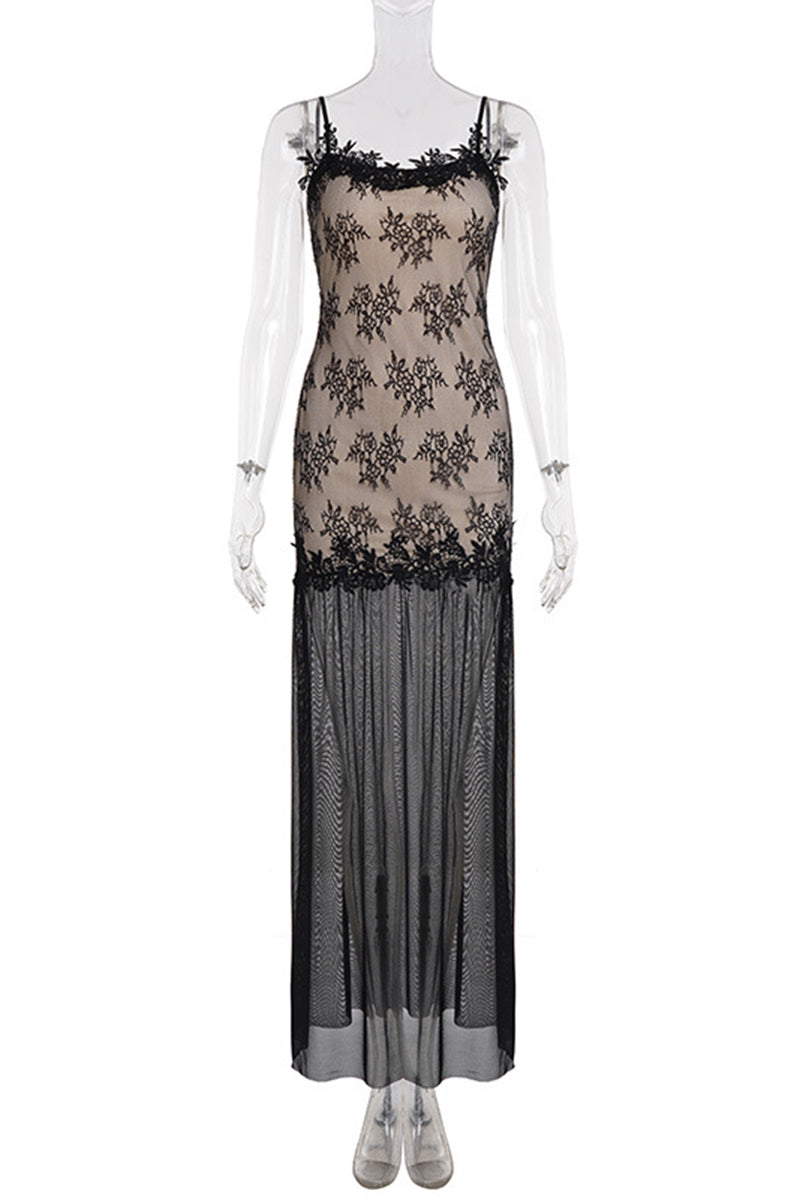 Floral Lace Maxi Dress