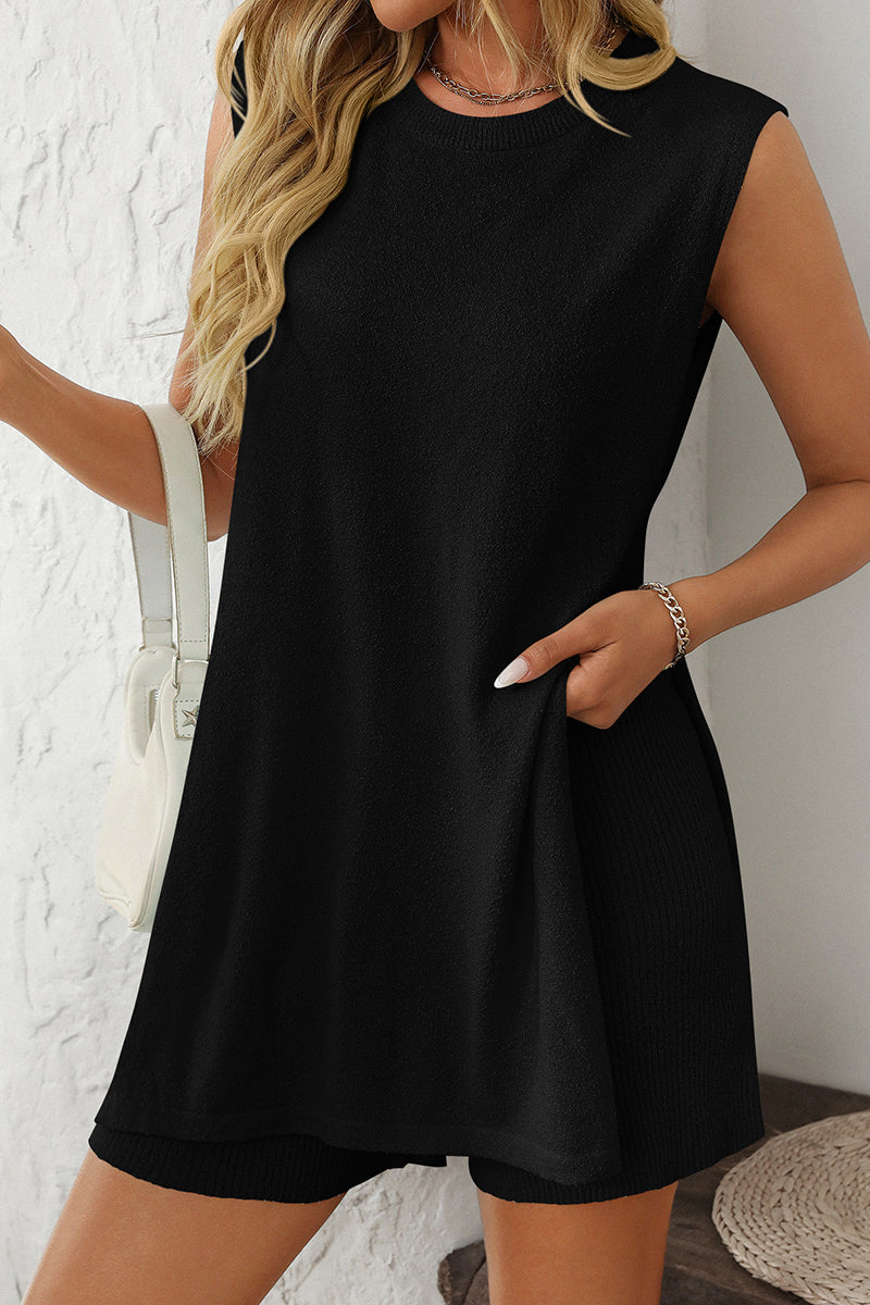 Sleeveless Casual Shorts Set