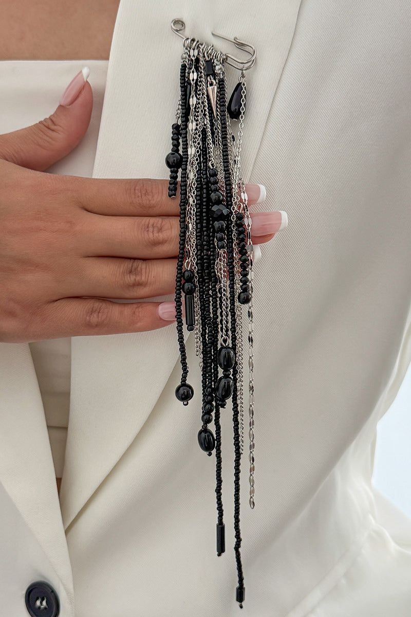 Elegant Chain Drop Brooch