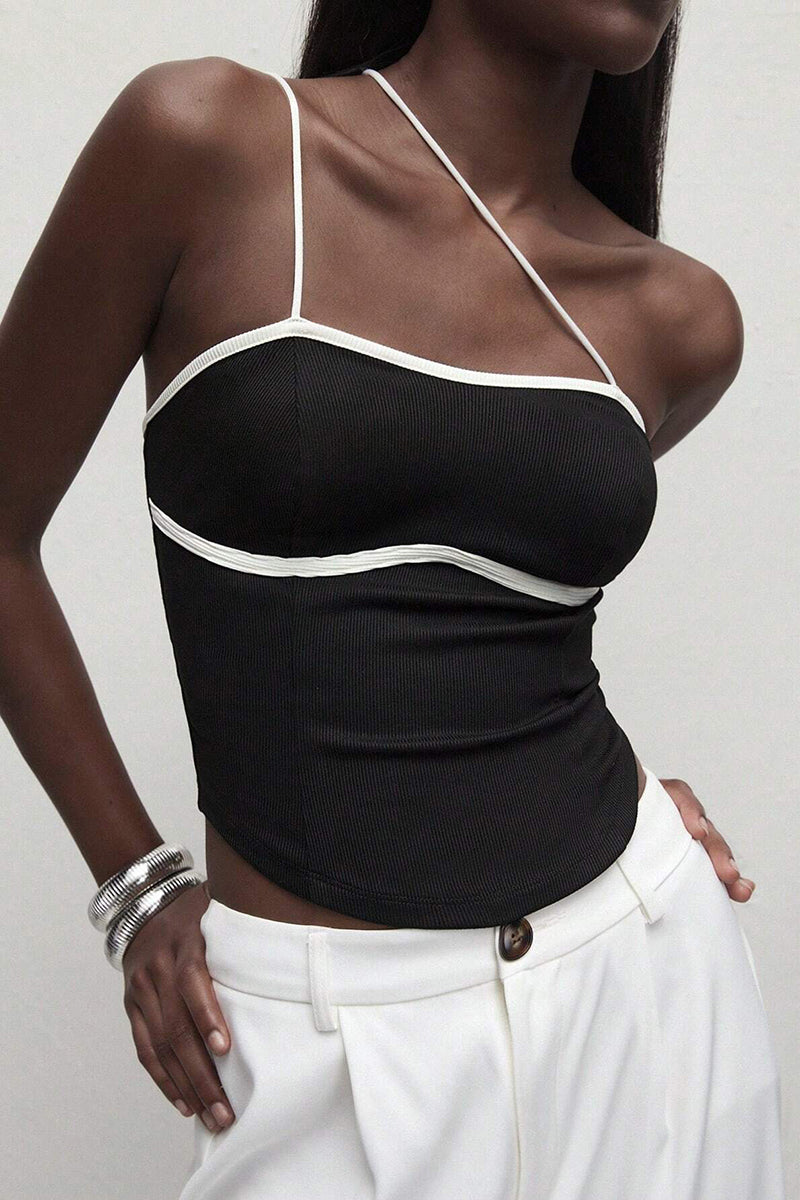 Elegant Asymmetric Strappy Camisole