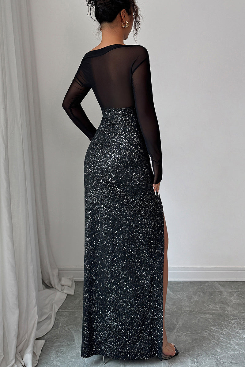 Off-Shoulder Elegant Bodycon Maxi Dress