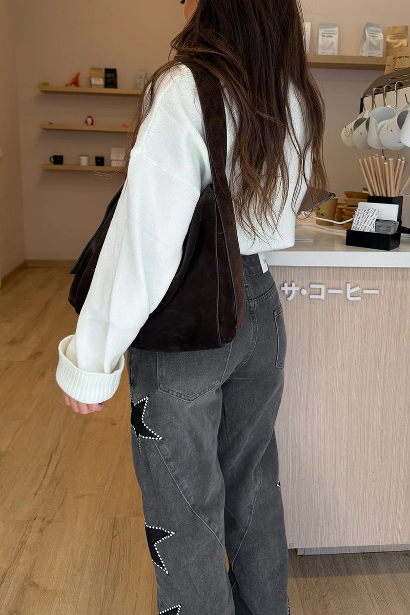 Star-Embellished Straight Jeans