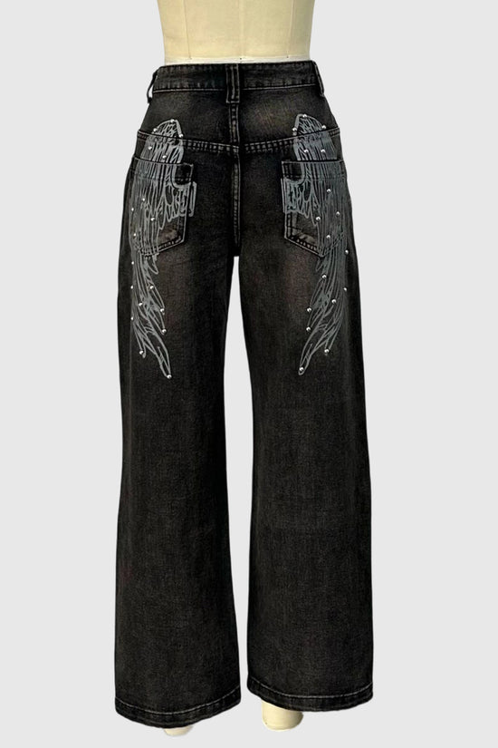 Washed Wide Leg Jeans