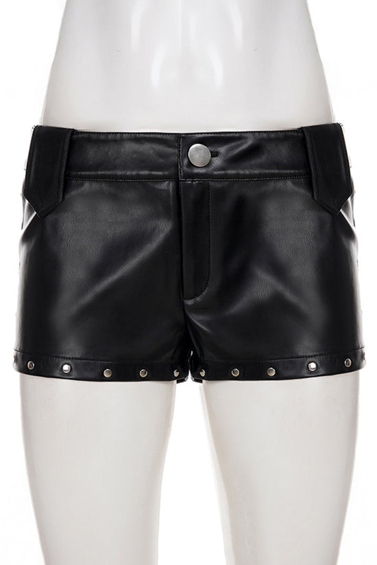 Sleek Studded Casual Shorts