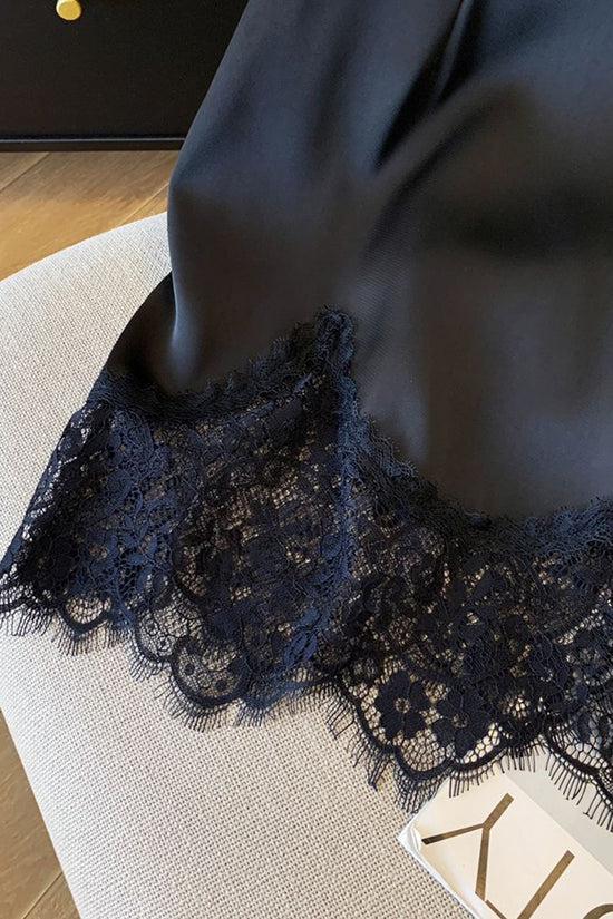 Elegant Lace-Trimmed Mini Skirt