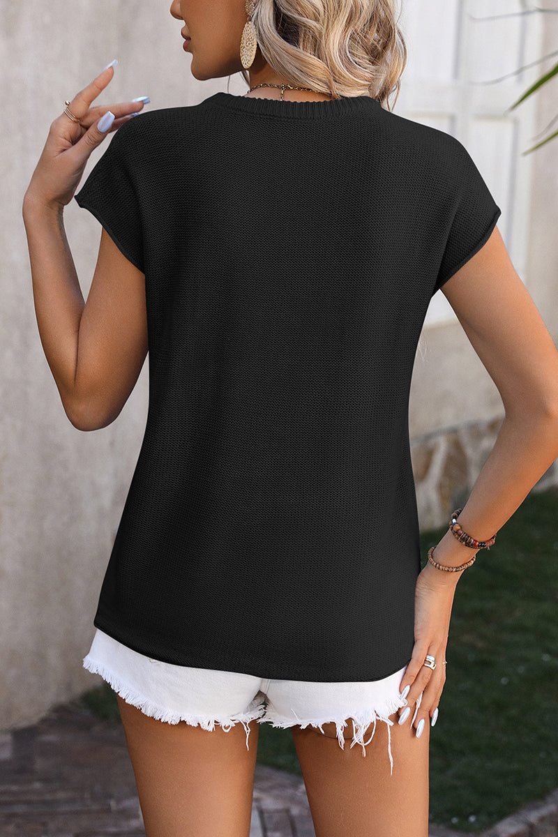 Chic Sleeveless Knit Sweater Vest