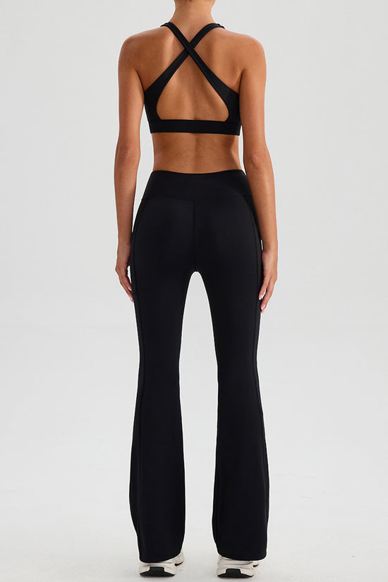 Sleek Crossover Waist Joggers