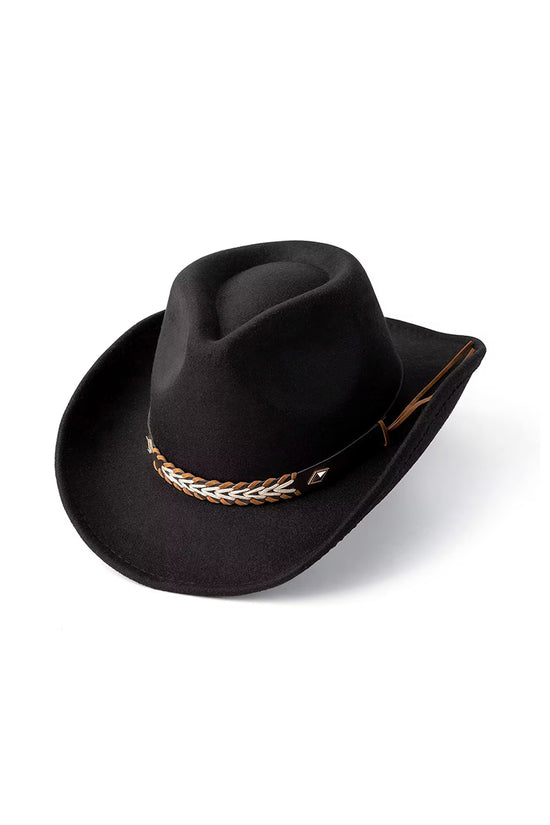 Western Style Braided Band Cowboy Hat