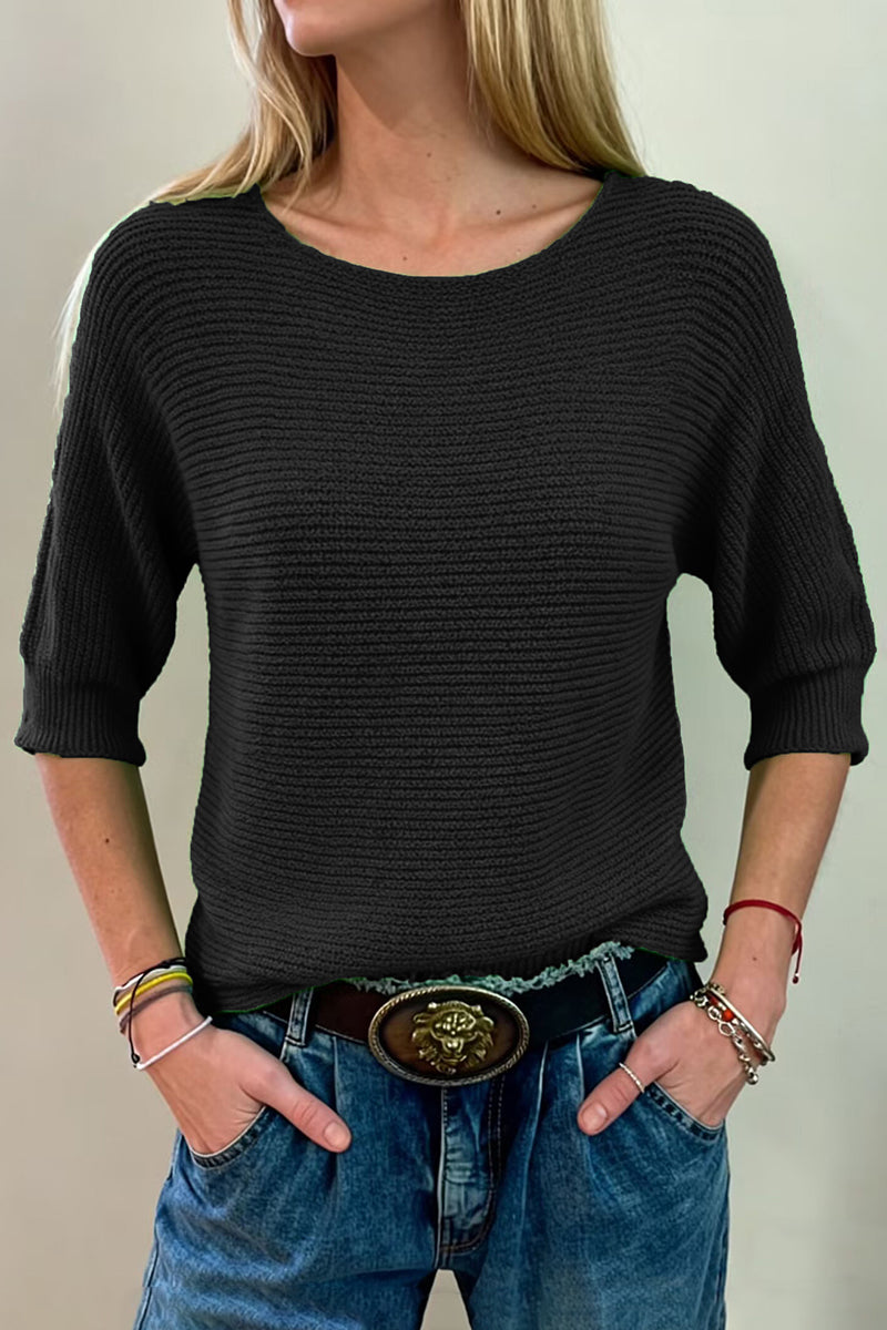 Casual Chic 3/4 Sleeve Sweater