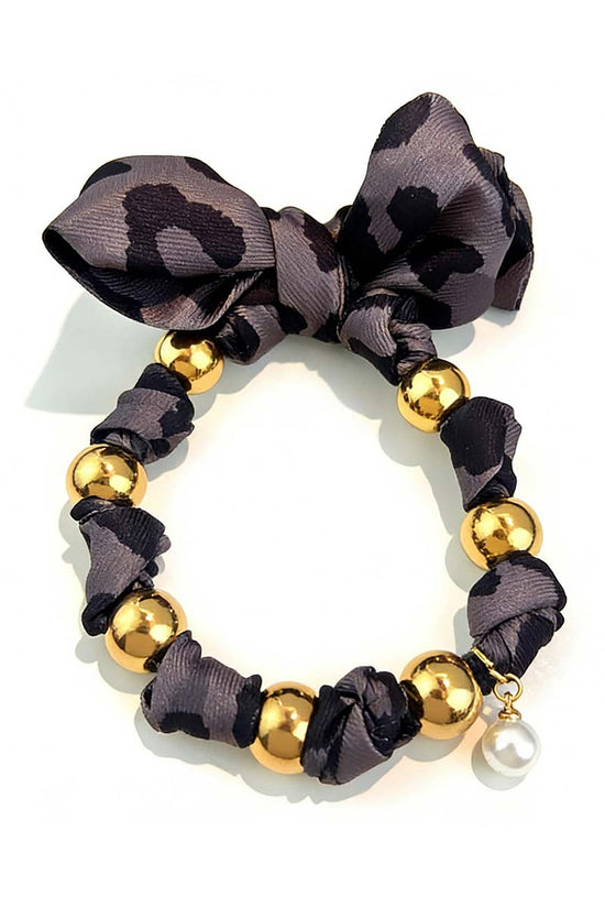 Elegant Bow and Bead Bracelet