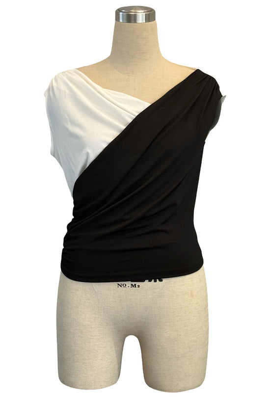 Off-Shoulder Draped T-Shirt Top