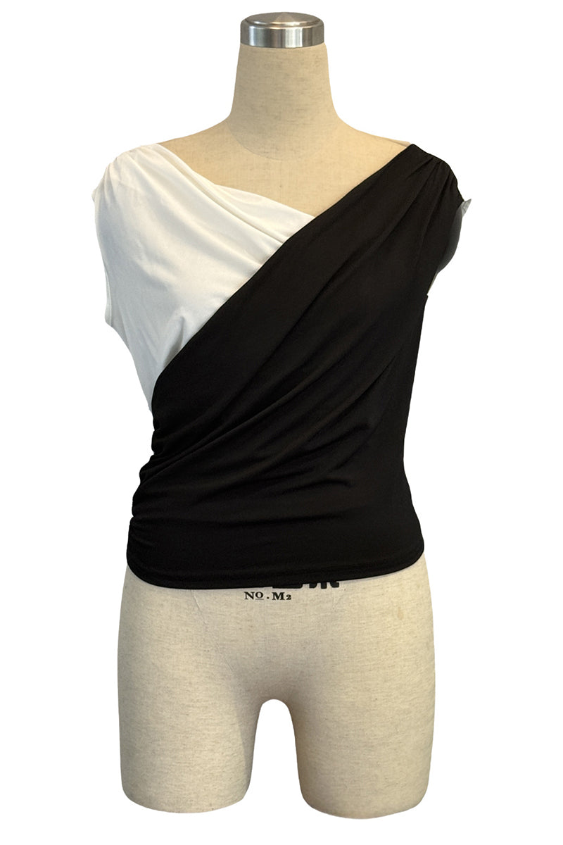Off-Shoulder Draped T-Shirt Top