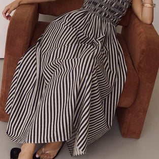 Striped Smocked Maxi Dress