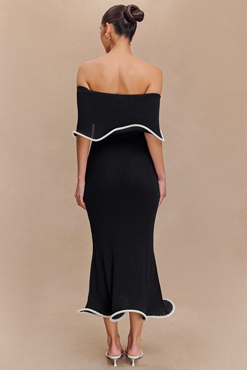 Off-Shoulder Ruffle Casual Dress