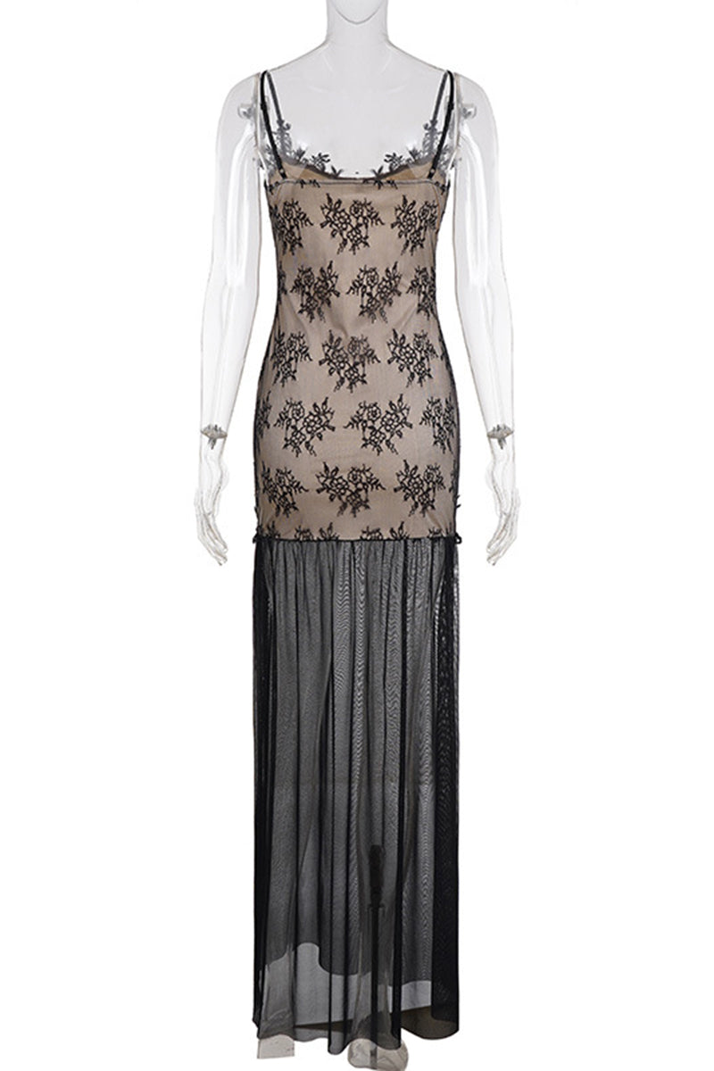 Floral Lace Maxi Dress