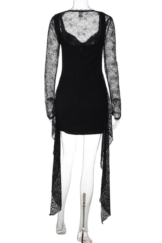 Elegant Lace Overlay Bodycon Dress