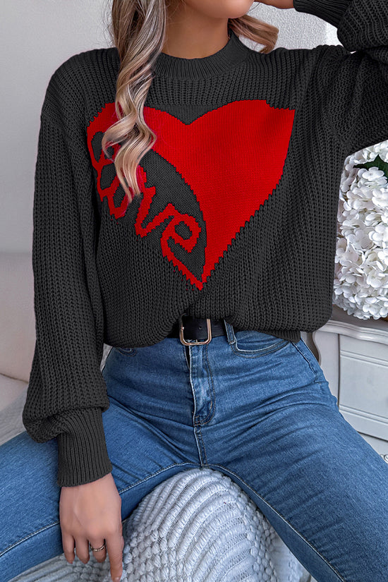 Heart Patterned Love Sweater
