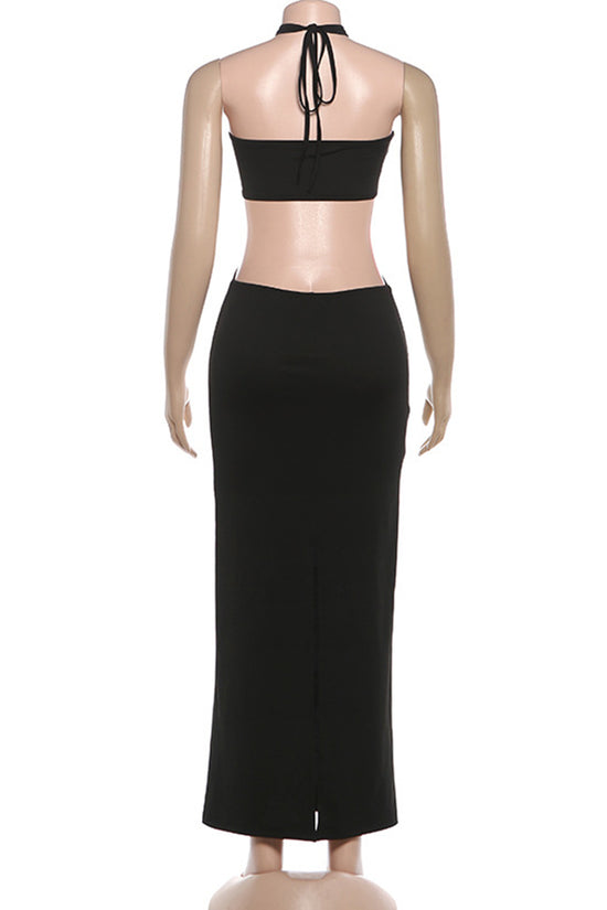 Elegant Cutout Skirt Set