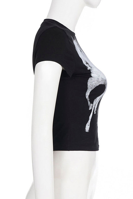 Graphic Script Horse T-Shirt