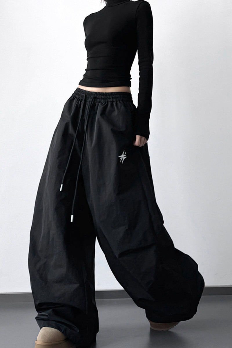 Wide-Leg High Waist Casual Pants