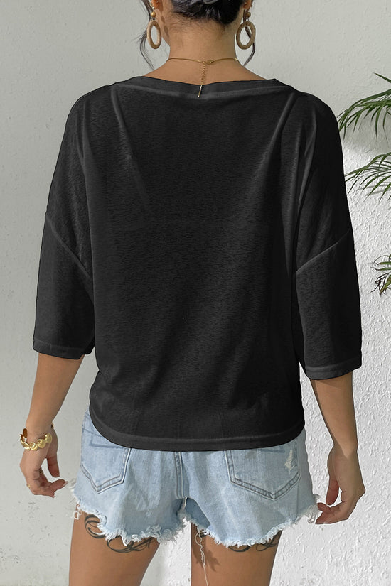 Off-Shoulder Tie Front Beach Cover-Up