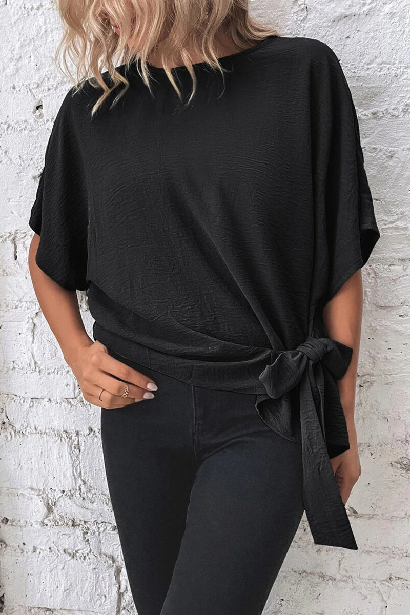 Casual Tie-Front T-Shirt