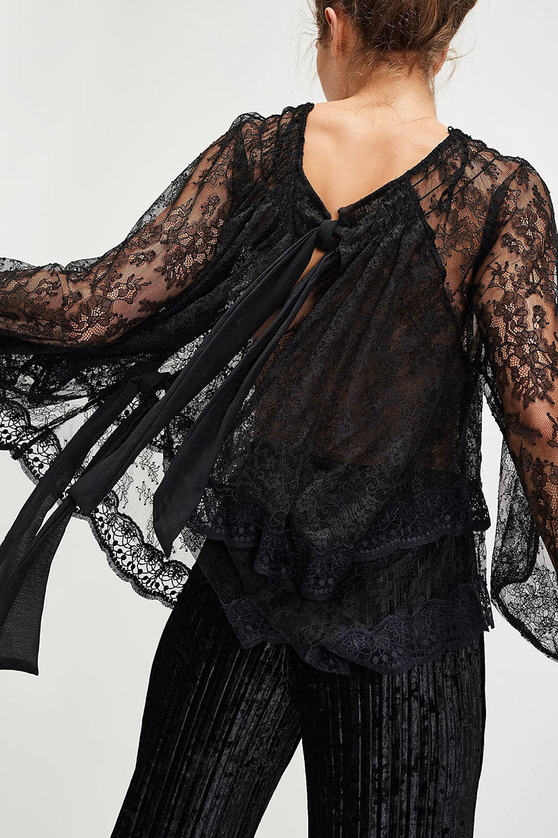 Off-Shoulder Layer Lace Top