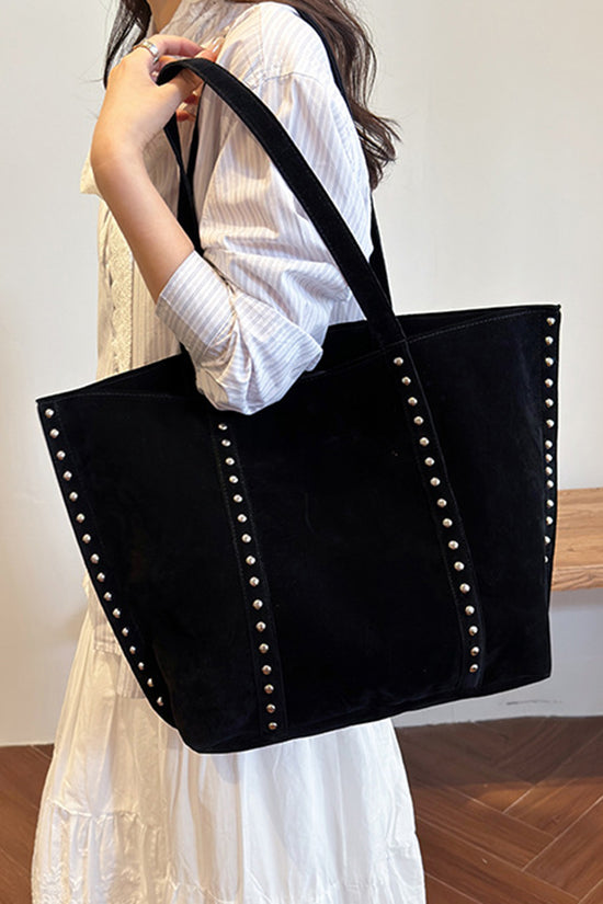 Studded Tote Bag with Elegant Handles