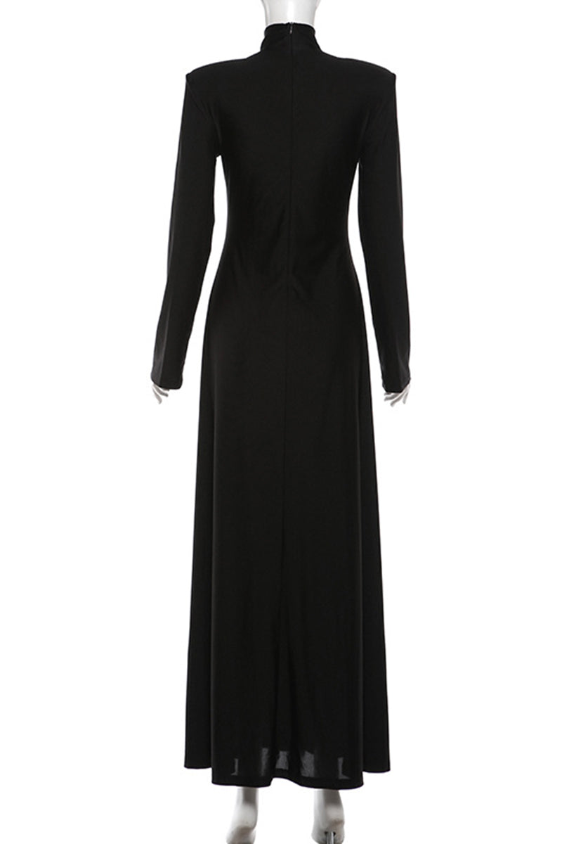 Elegant Long Sleeve Maxi Dress