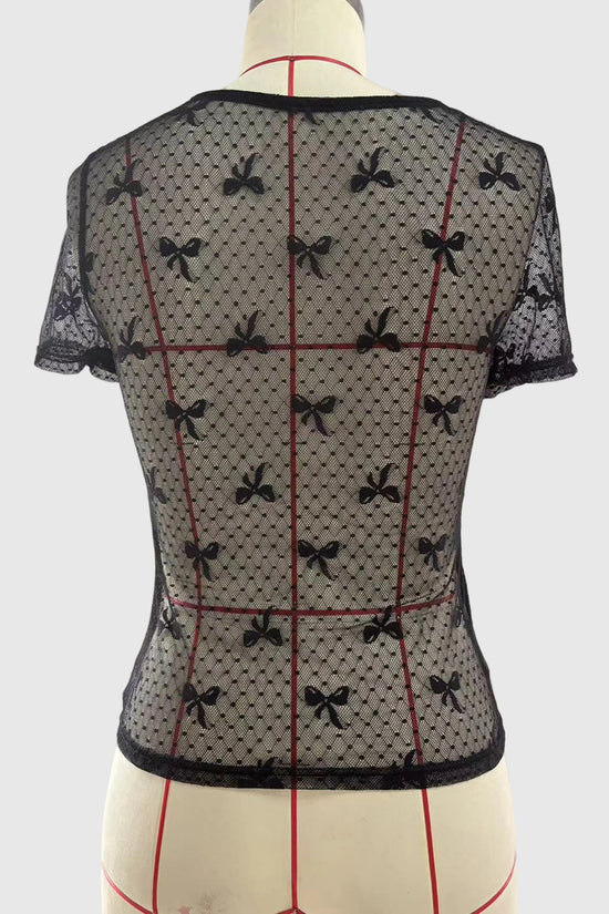 Chic Sheer Lace T-Shirt