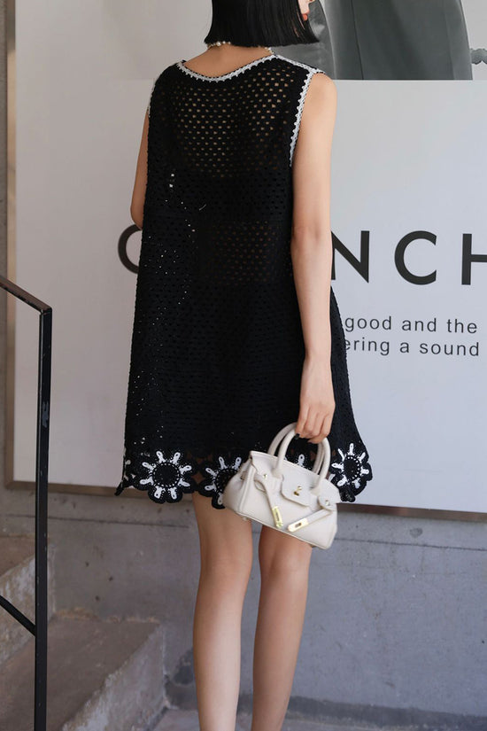 Crochet Sleeveless Casual Dress