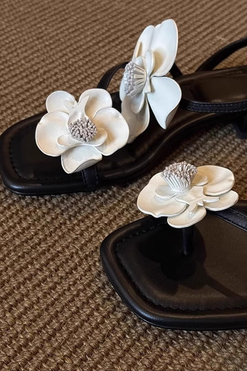 Floral Embellished Strappy Sandals