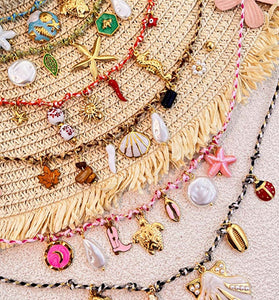 Sea Charm Necklace with Unique Pendants