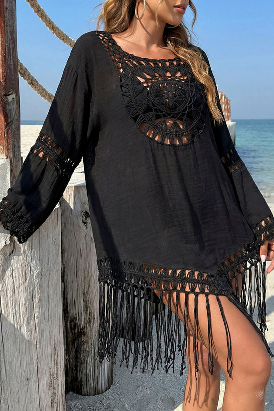 Crochet Fringe Beach Cover-Up