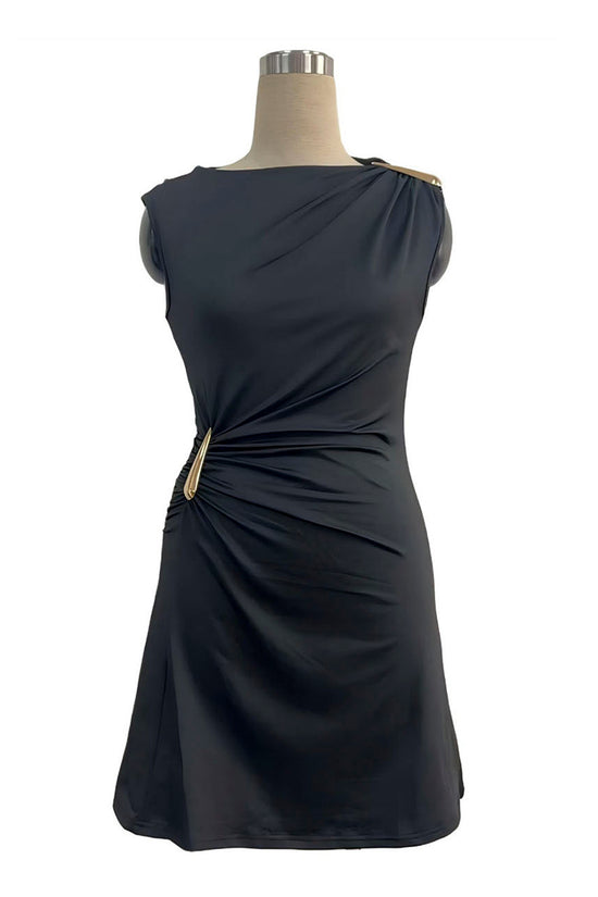 Ruched Sleeveless Bodycon Dress