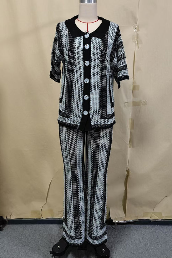 Striped Sleeve and Pants Set