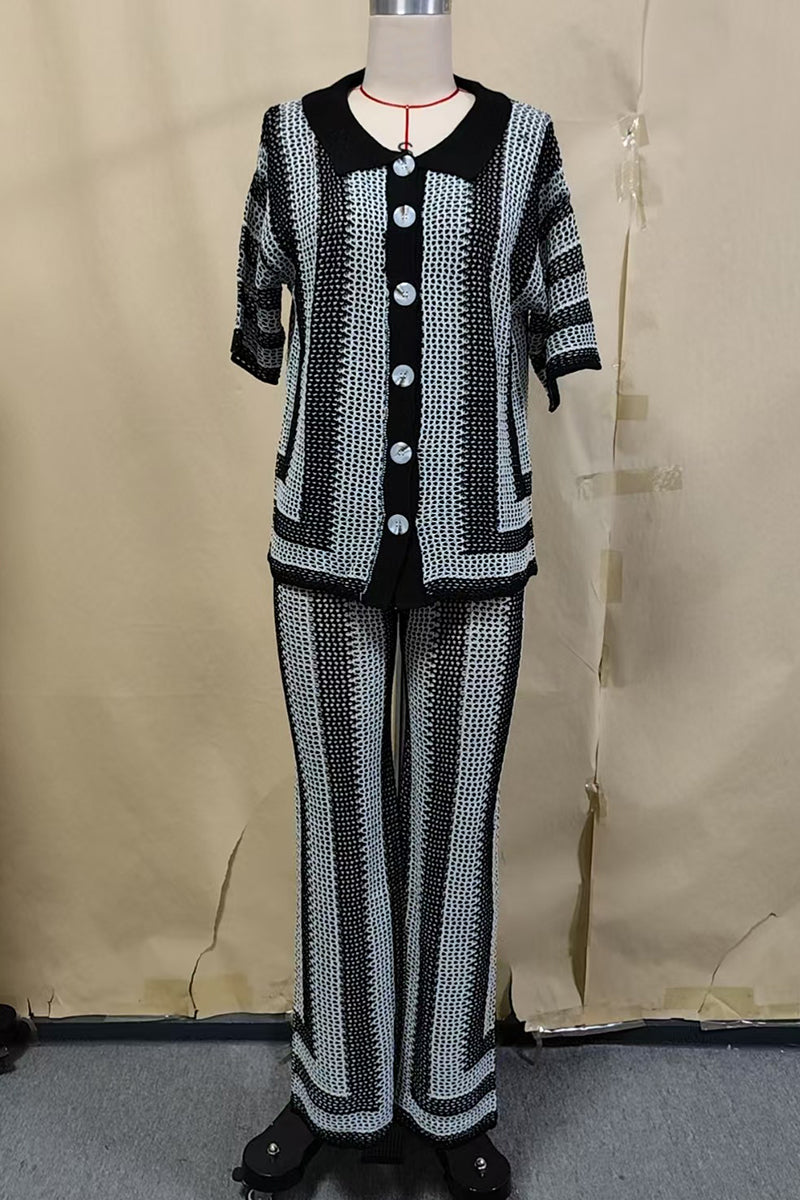 Striped Sleeve and Pants Set