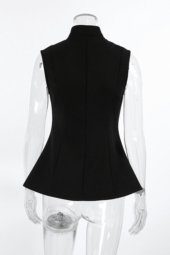 Sleek Button-Up Sleeveless Vest