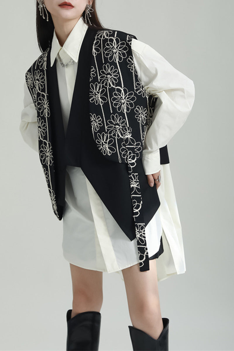 Floral Pattern Stylish Vest