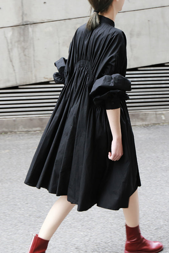 Ruched Long Sleeve Casual Dress