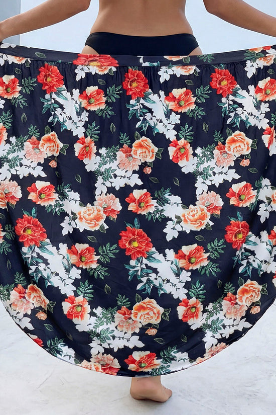 Floral Swimsuit Cover-Up Wrap