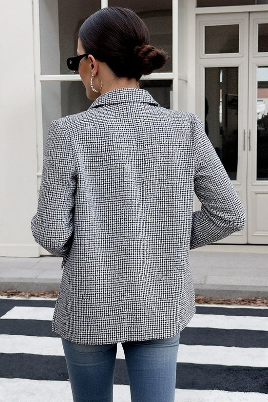 Classic Check Double-Breasted Blazer