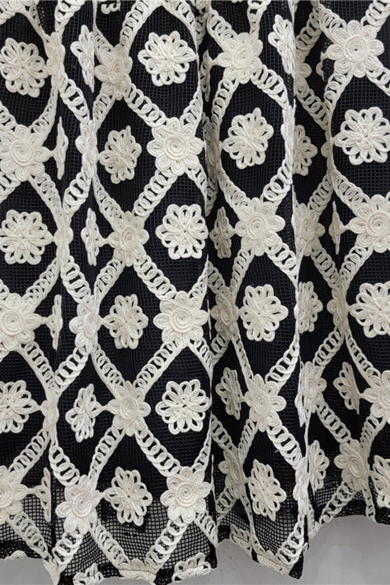 Patterned Midi Skirt with Unique Design