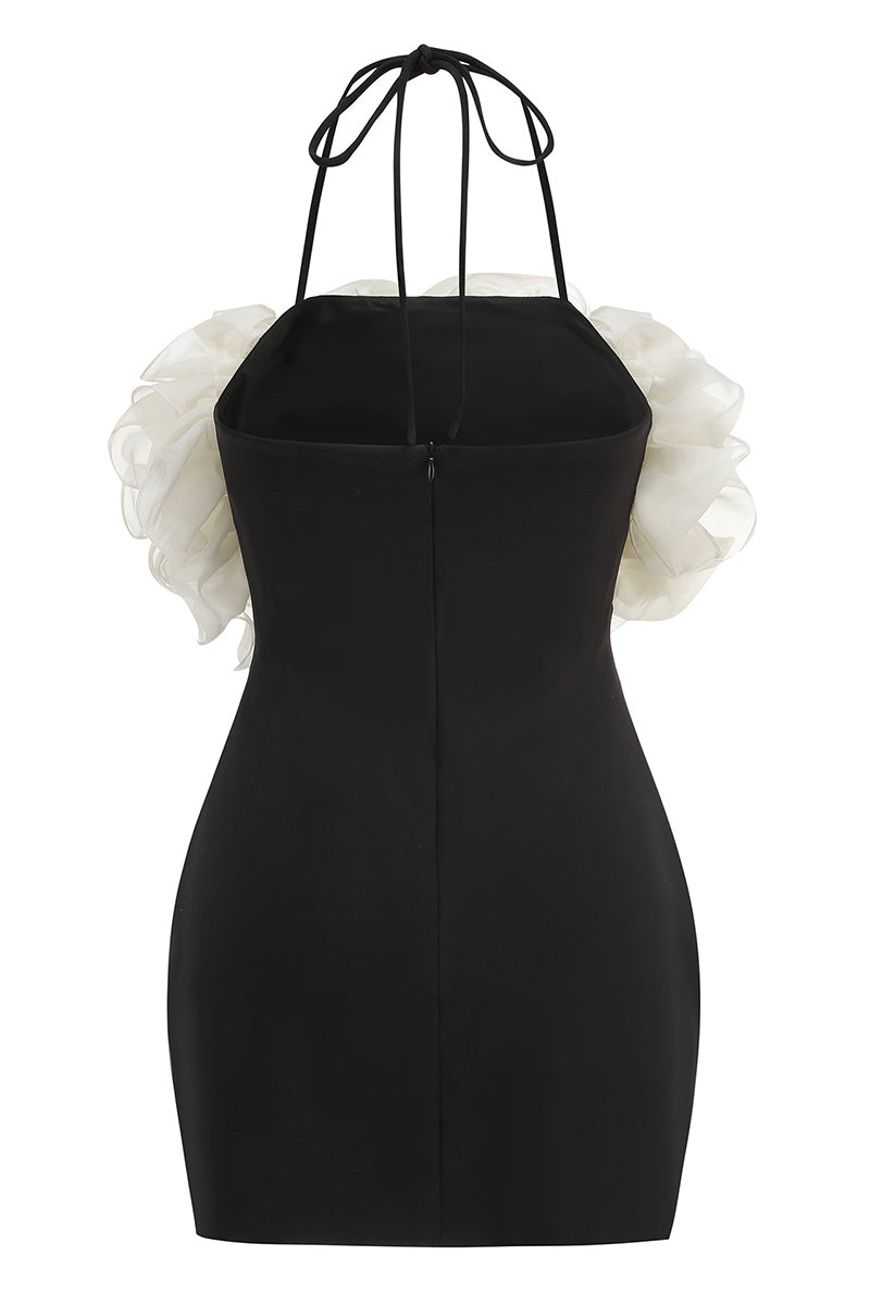 Sleeveless Bodycon Dress with Floral Detail